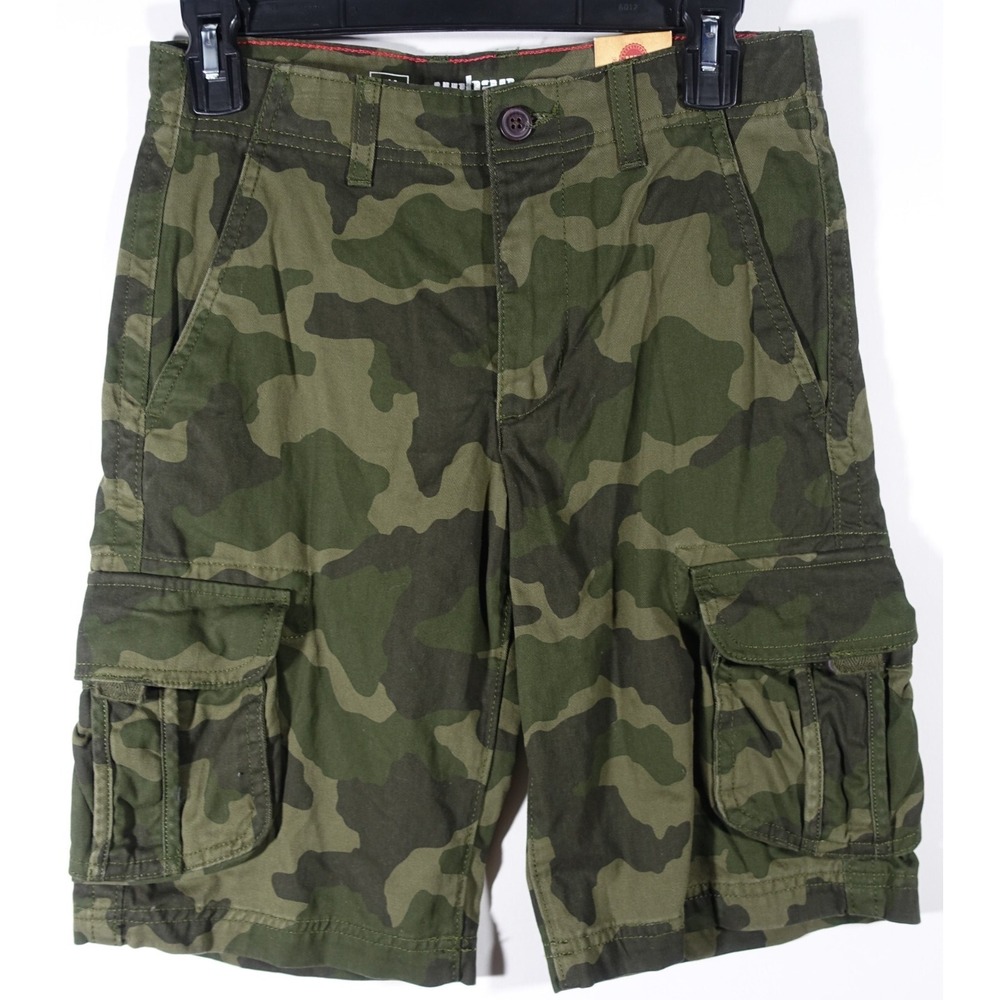 Urban Pipeline Messenger Cargo Shorts Boys 14 Adjustable Waist Cotton Camouflage
